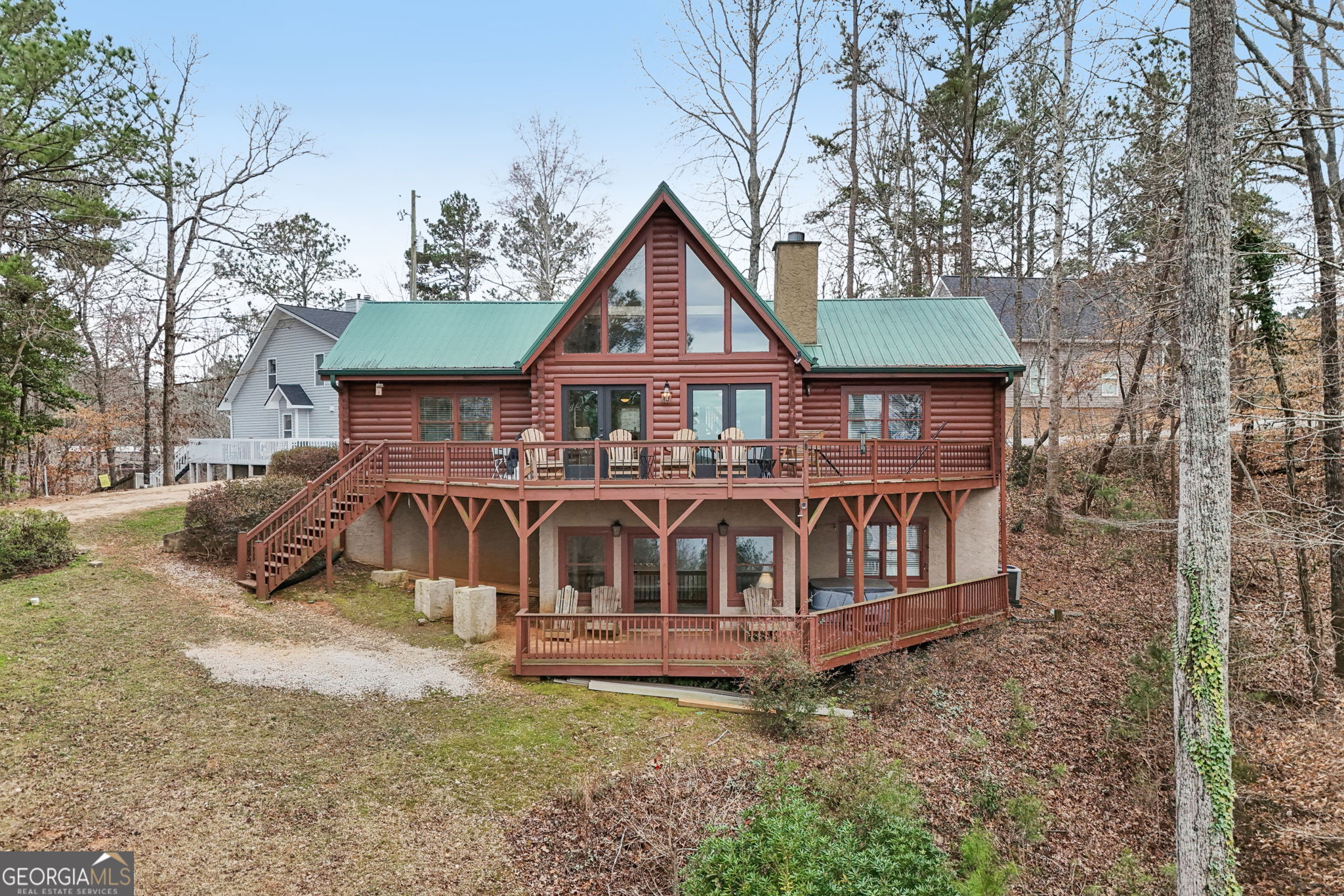 50 Eubanks Point Road Wedowee, AL 36278 - Photo 70 of 81 a view of a house with a yard and deck area