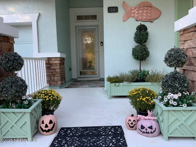 a front view of a house