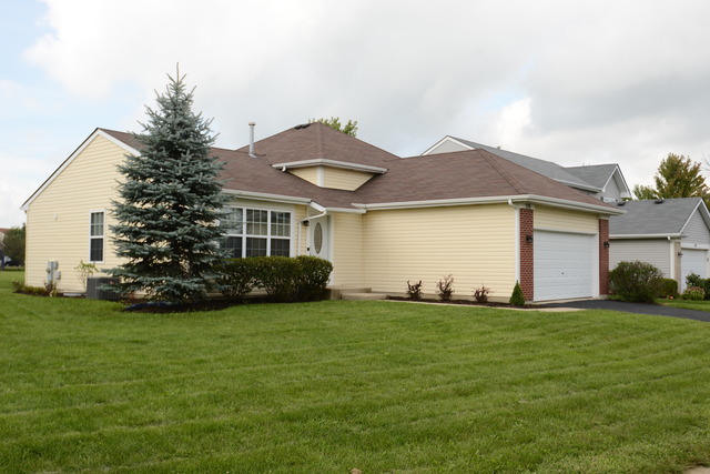 a view of a house with garden