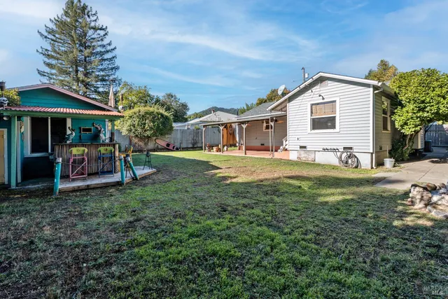 a outdoor space with seating