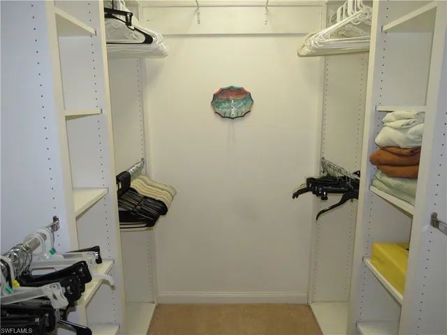 a view of a room with rack on the wall