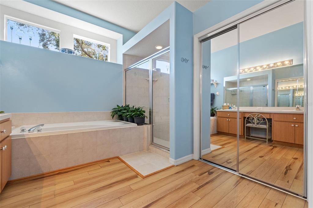 11405 Warm Wind Way Weeki Wachee, FL 34613 - Photo 31 of 46 a spacious bathroom with a tub and shower