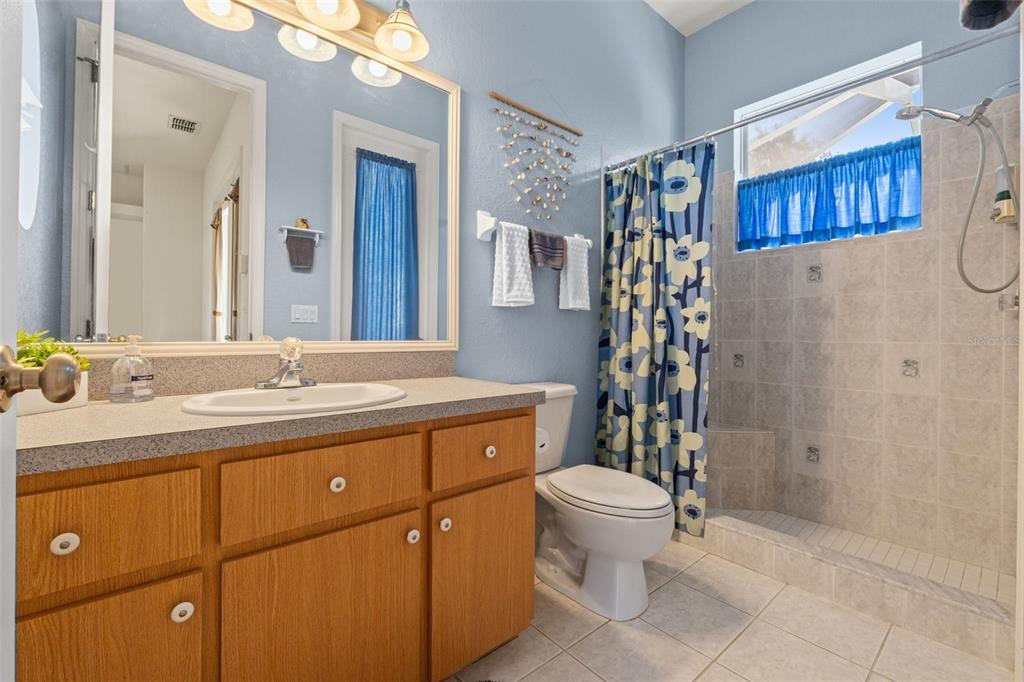 11405 Warm Wind Way Weeki Wachee, FL 34613 - Photo 38 of 46 a bathroom with a sink a toilet and shower