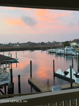 an outdoor space with seating