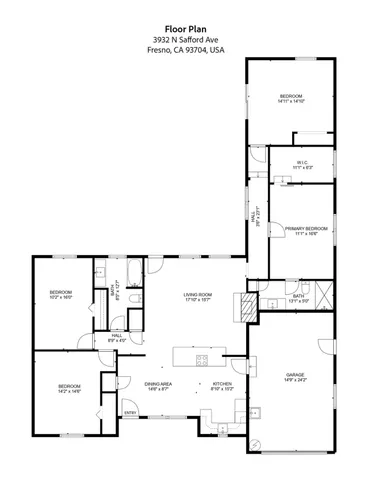 $450,000 | 3932 North Safford Avenue, Fresno, CA 93704
