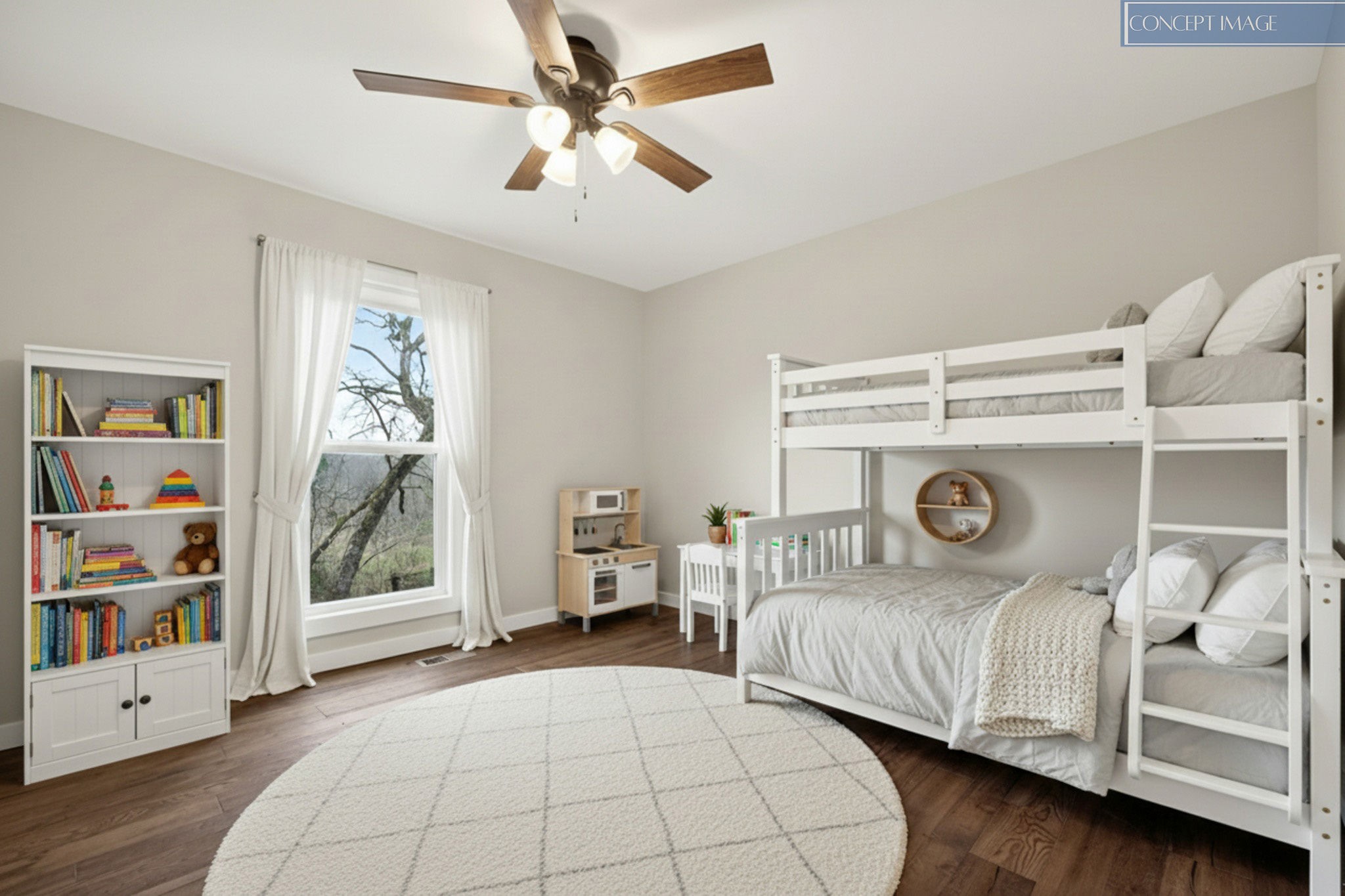 4140 Eller Ridge Road Cookeville, TN 38506 - Photo 24 of 33 a bedroom with bed and white cabinets