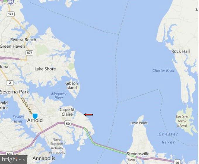 2001 Chesapeake Road Annapolis, MD 21409 - Photo 25 of 30 Chesapeake Bay map view of property