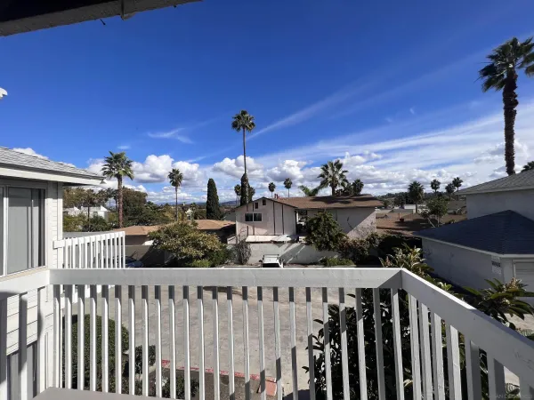 a view of a balcony
