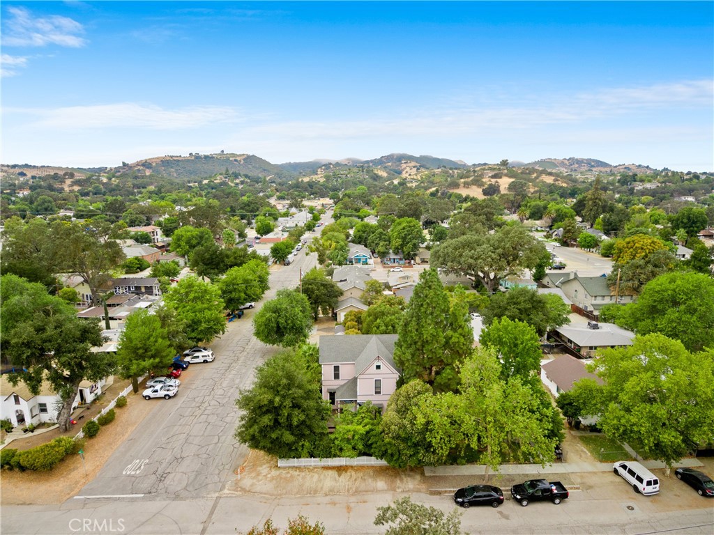 1803 Pine Street Paso Robles, CA 93446 - Photo 18 of 18 an aerial view of residential houses with outdoor space and trees