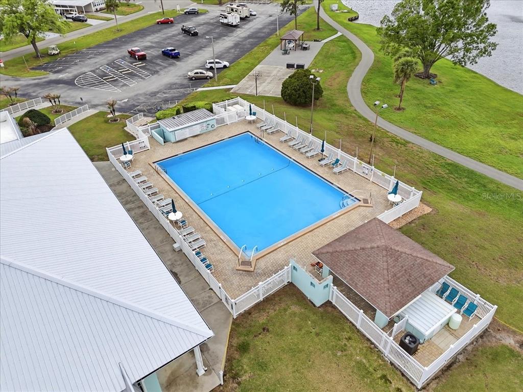 1798 Fox Hill Drive Lakeland, FL 33810 - Photo 29 of 41 an aerial view of a pool and a yard