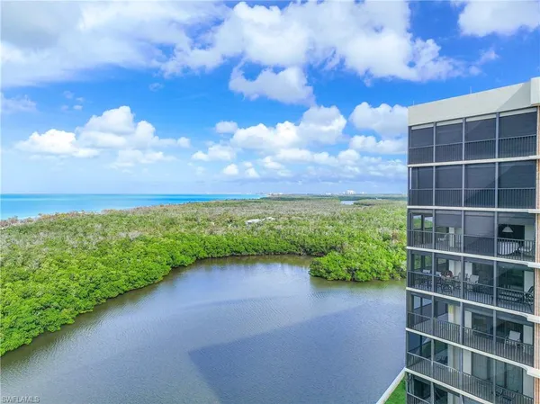 a view of a garden with an outdoor space