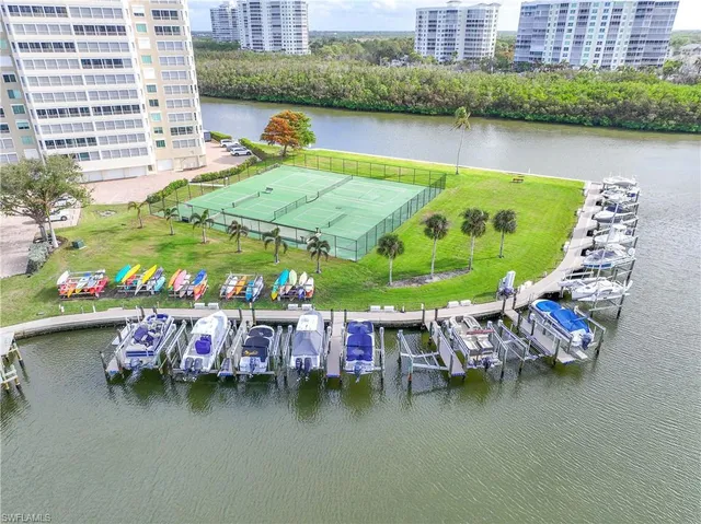 a view of a city from a garden