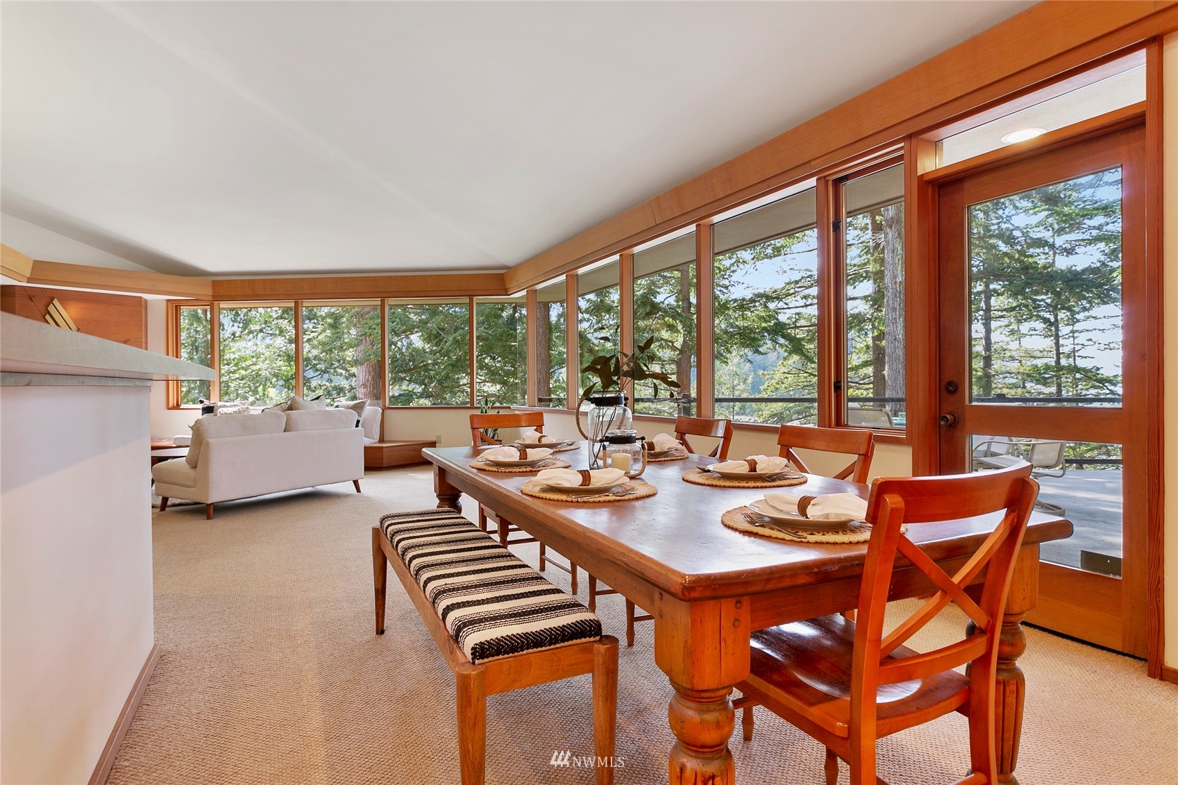 312 Sea Pines Road Bellingham, WA 98229 - Photo 14 of 39 a dining room with furniture and a floor to ceiling window