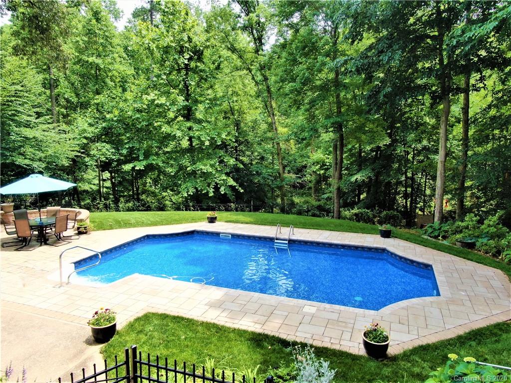 121 Spring Branch Road Fort Mill, SC 29715 - Photo 2 of 17 a view of pool with lawn chairs under an umbrella