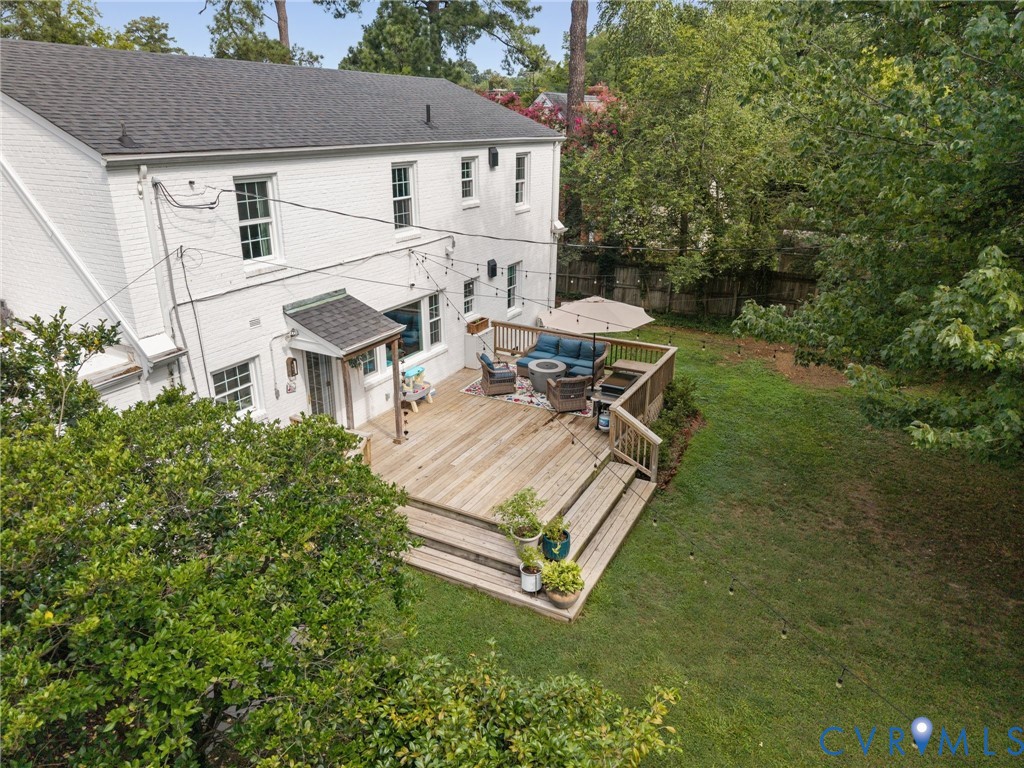 7200 Three Chopt Road Richmond, VA 23226 - Photo 42 of 48 Spacious multi-level wood deck overlooking a grass