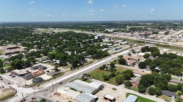 an aerial view of a city