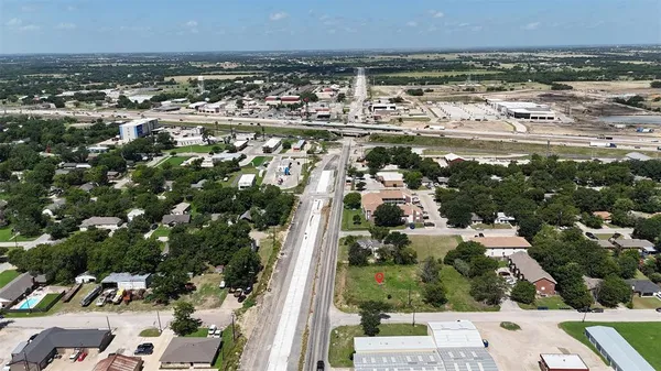an aerial view of a city