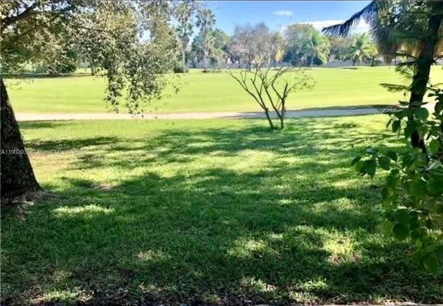 a view of an ocean from a yard