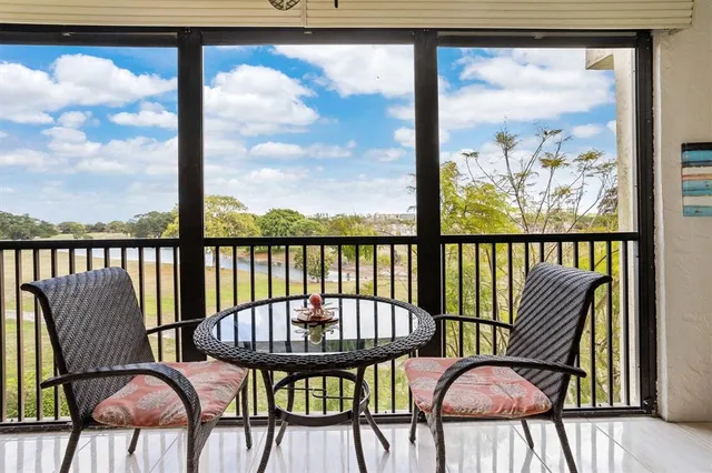 a view of a city from a balcony