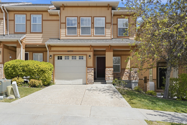 14771 Haddington Road Draper, UT 84020 - Photo 32 of 44 Multi-level exterior featuring tan siding and stone accents