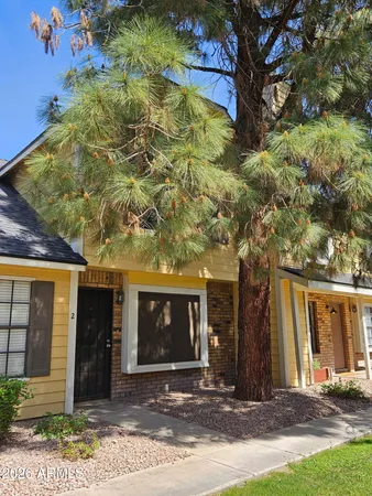 a front view of a house