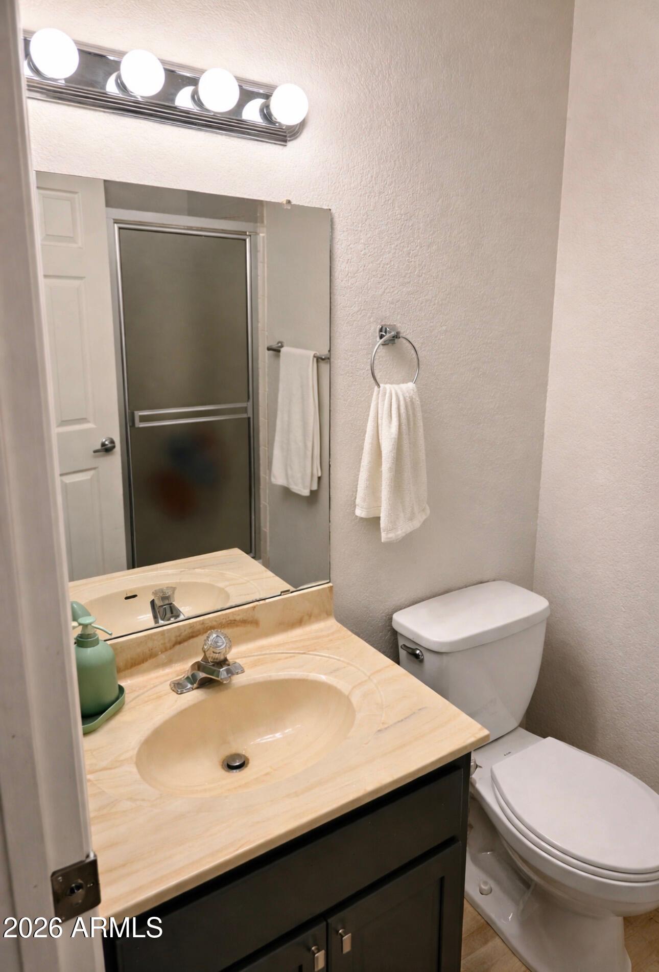 4835 East McNeil Street, Unit 2 Phoenix, AZ 85044 - Photo 12 of 21 a bathroom with a sink toilet and mirror