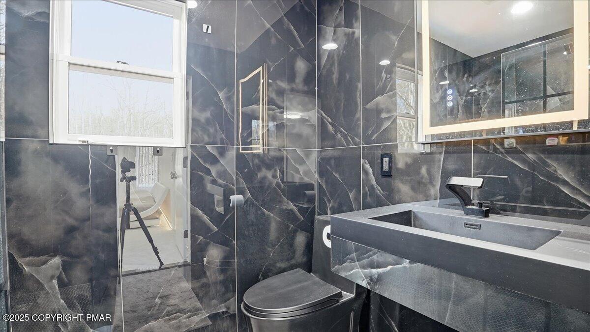 2312 Cramer Court Bushkill, PA 18324 - Photo 53 of 107 a bathroom with a sink toilet and shower