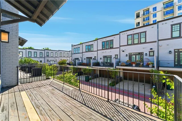 a view of balcony with a deck