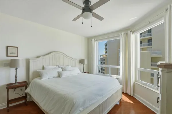 a view of a lake from a balcony