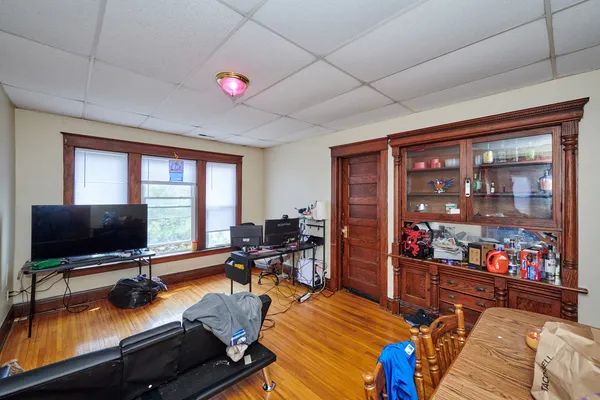 a room with furniture