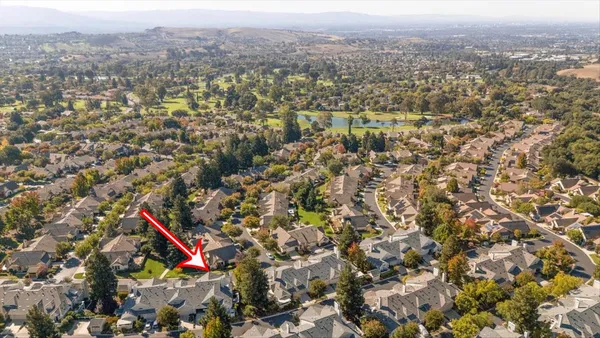 an aerial view of multiple house
