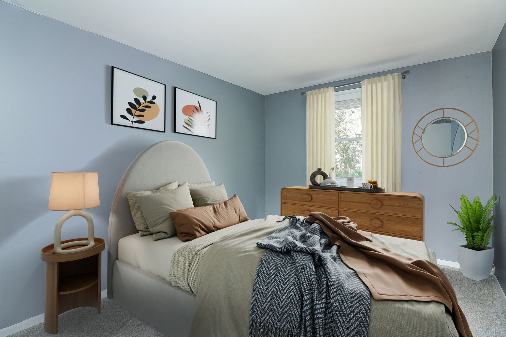 307 Cedarbrook Road Naperville, IL 60565 - Photo 15 of 25 a bed room with a bed and potted plant