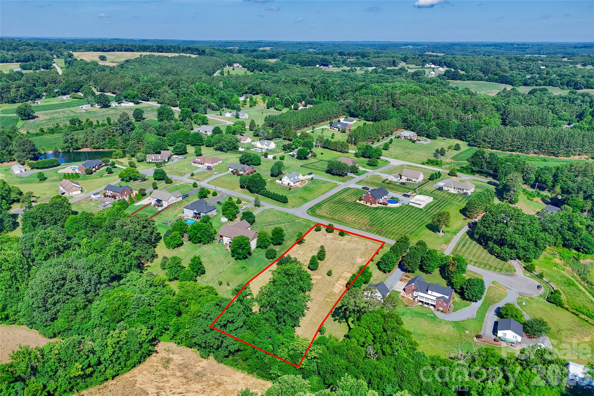 Lot 3 Crepts Branch Road, Unit 3 Locust, NC 28097 - Photo 31 of 36 an aerial view of a house with a yard