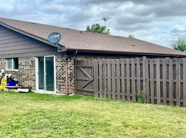 a backyard of a house