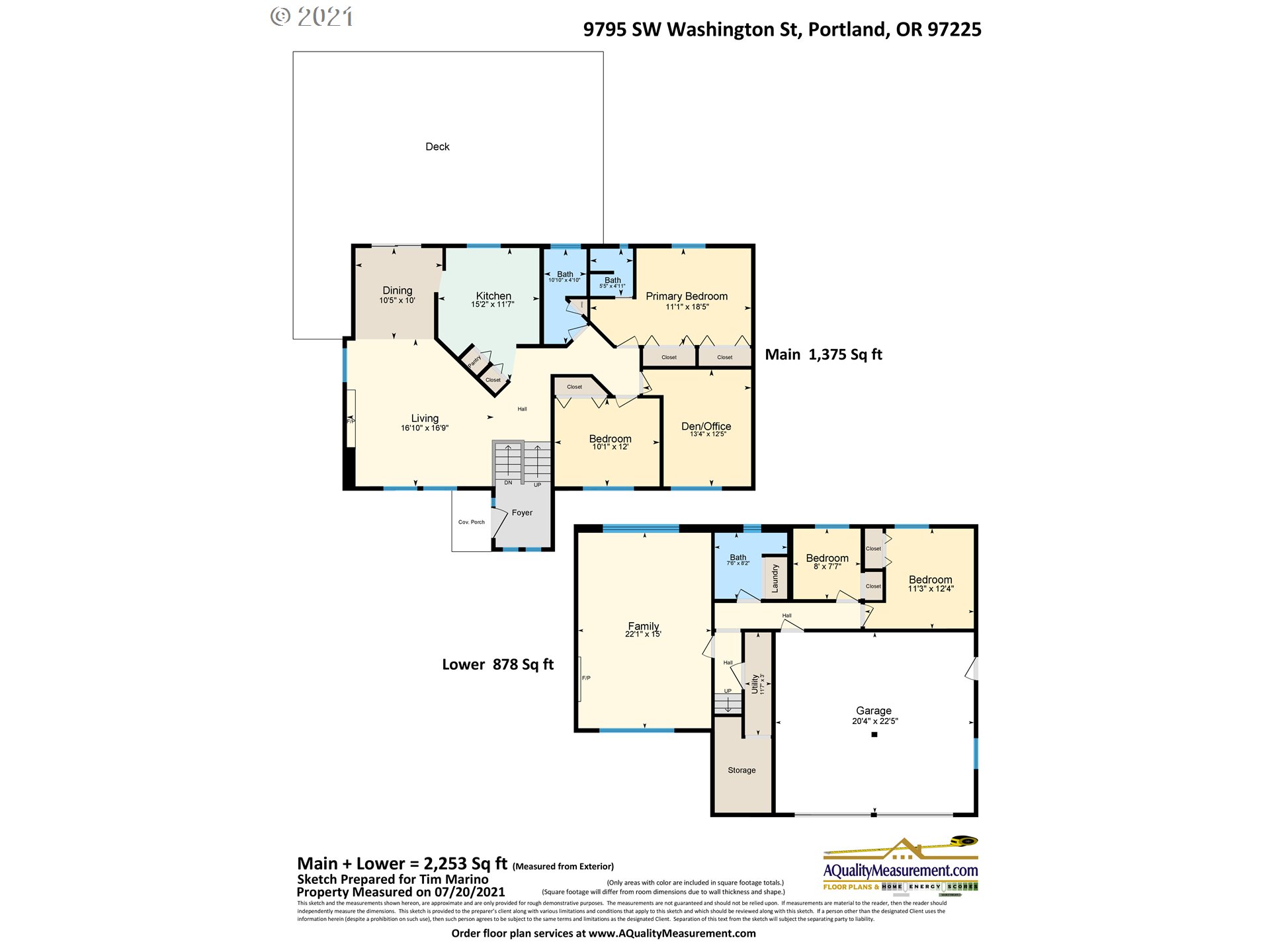 9795 Southwest Washington Street Portland, OR 97225 - Photo 32 of 32 Floor Plan