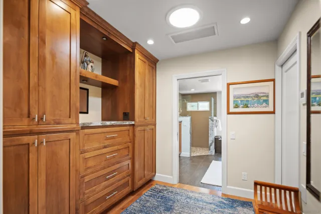 a view of balcony and small yard