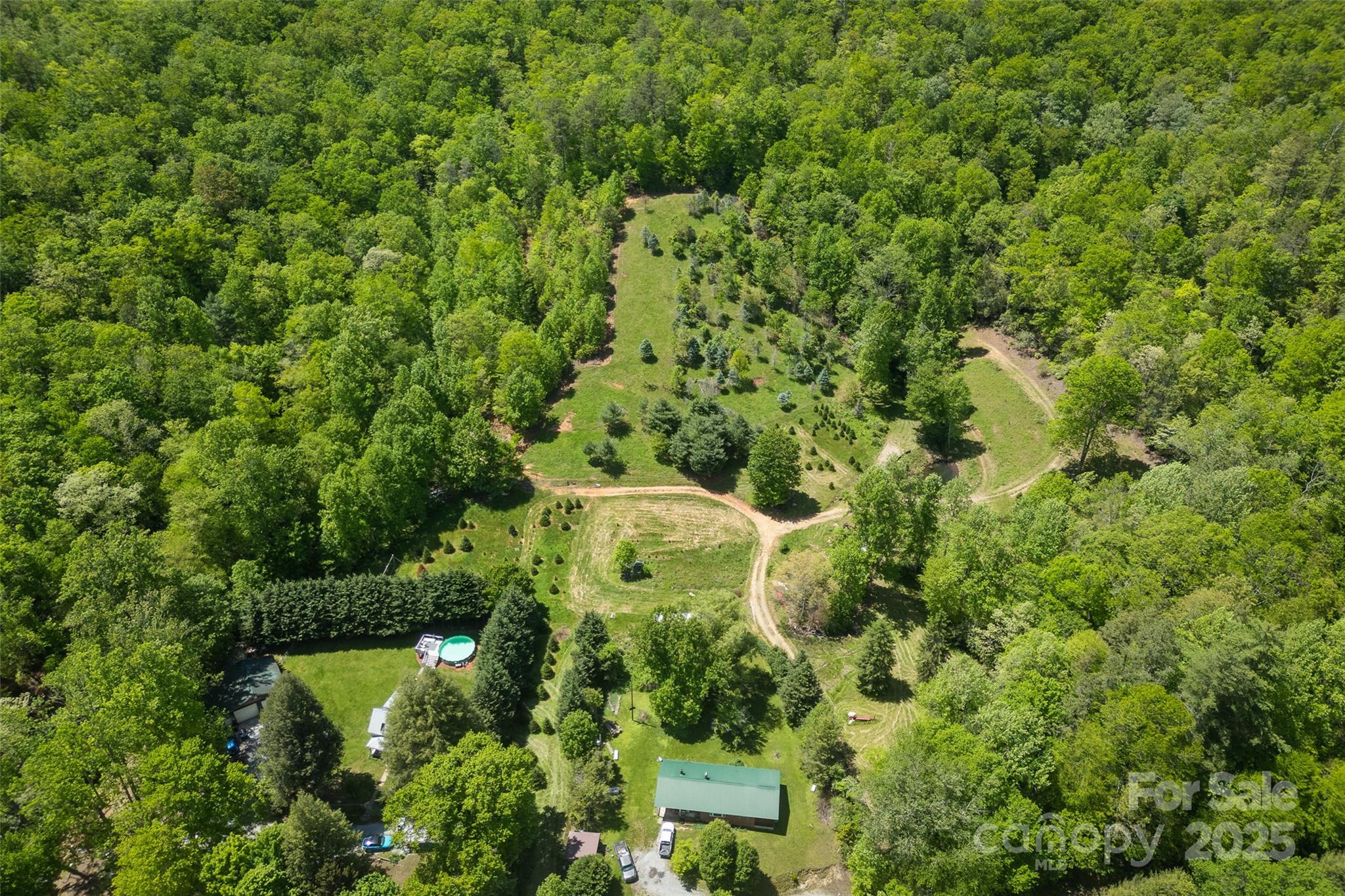 1557 Shoal Creek Road Balsam Grove, NC 28708 - Photo 31 of 33 a view of a garden with a building