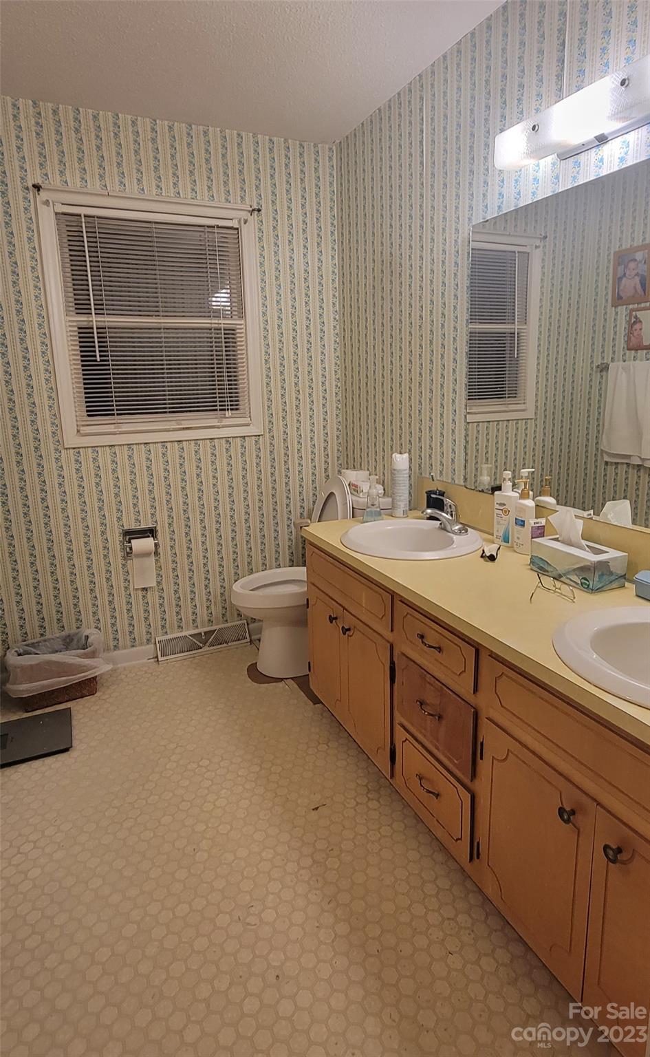 1366 Ridge Avenue Mount Pleasant, NC 28124 - Photo 15 of 28 a bathroom with a sink and a mirror
