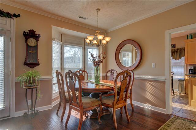 3580 Rabbit Run Trail Adams, TN 37010 - Photo 4 of 20 Formal Dining area with bay window, hardwood floors. Easy flow from Living room to dining room, door to deck from here and from the kitchen.