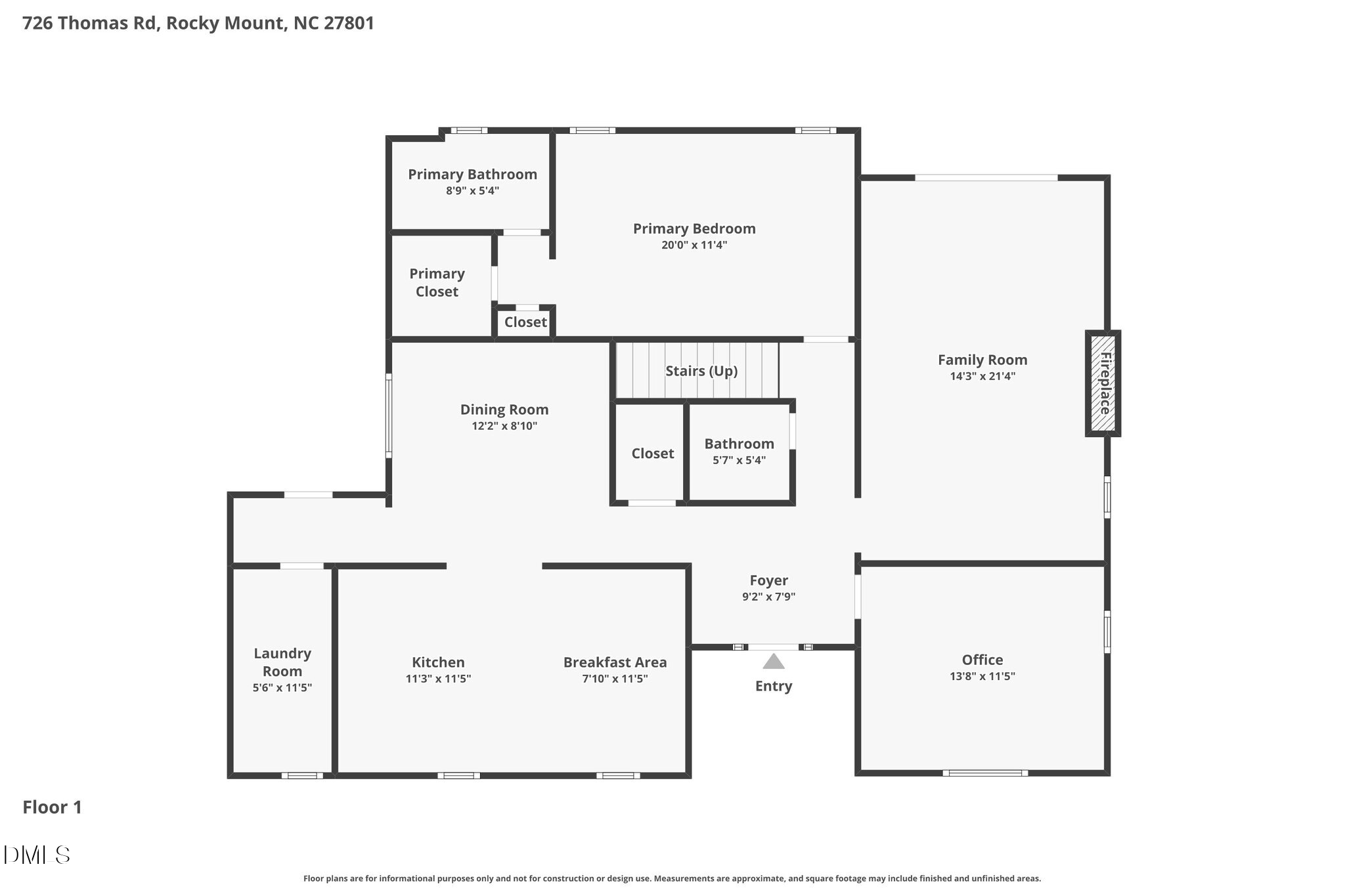 726 Thomas Road Rocky Mount, NC 27801 - Photo 54 of 55 a picture of a floor plan
