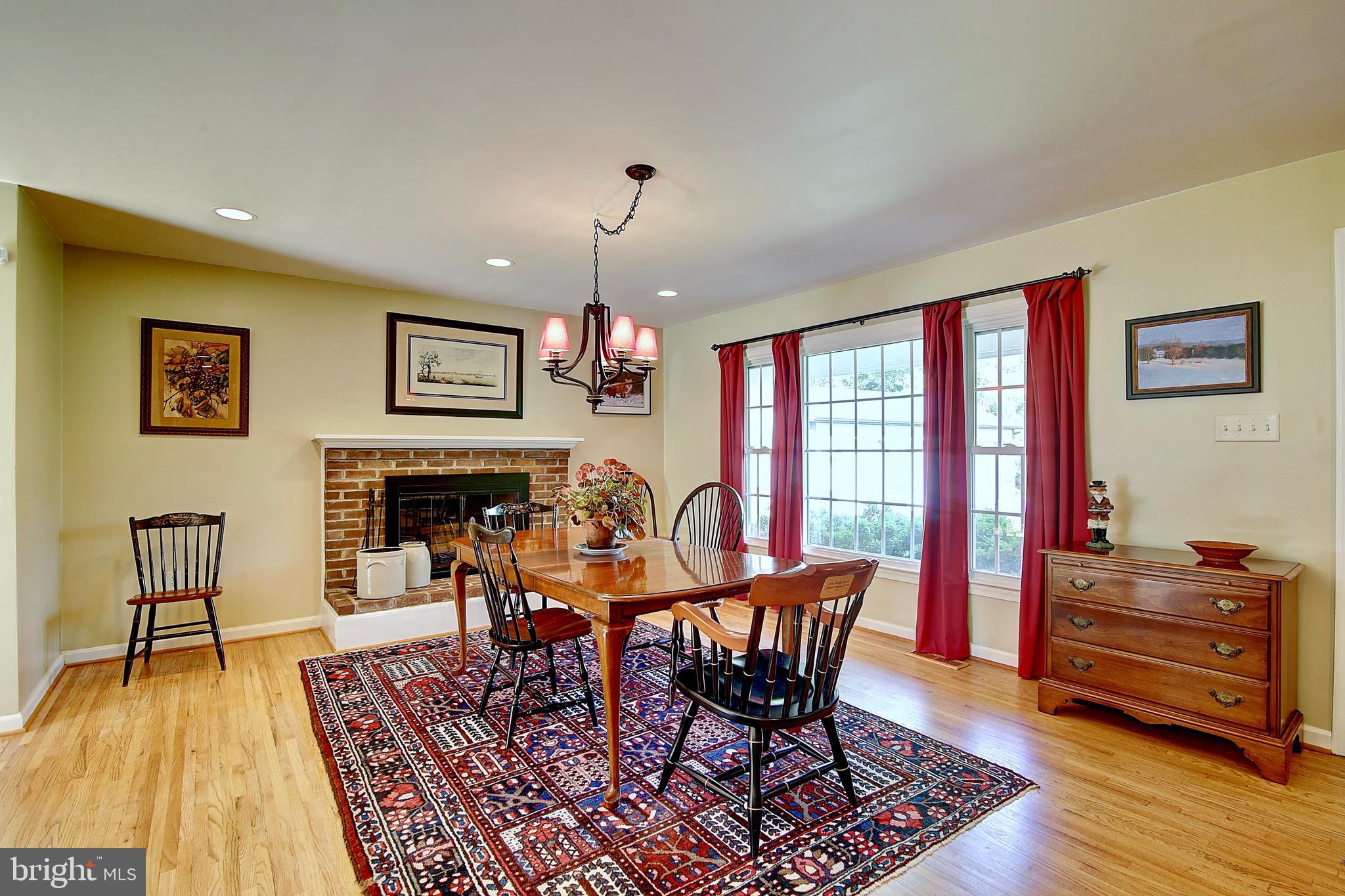 Dining Room w/ Fireplace