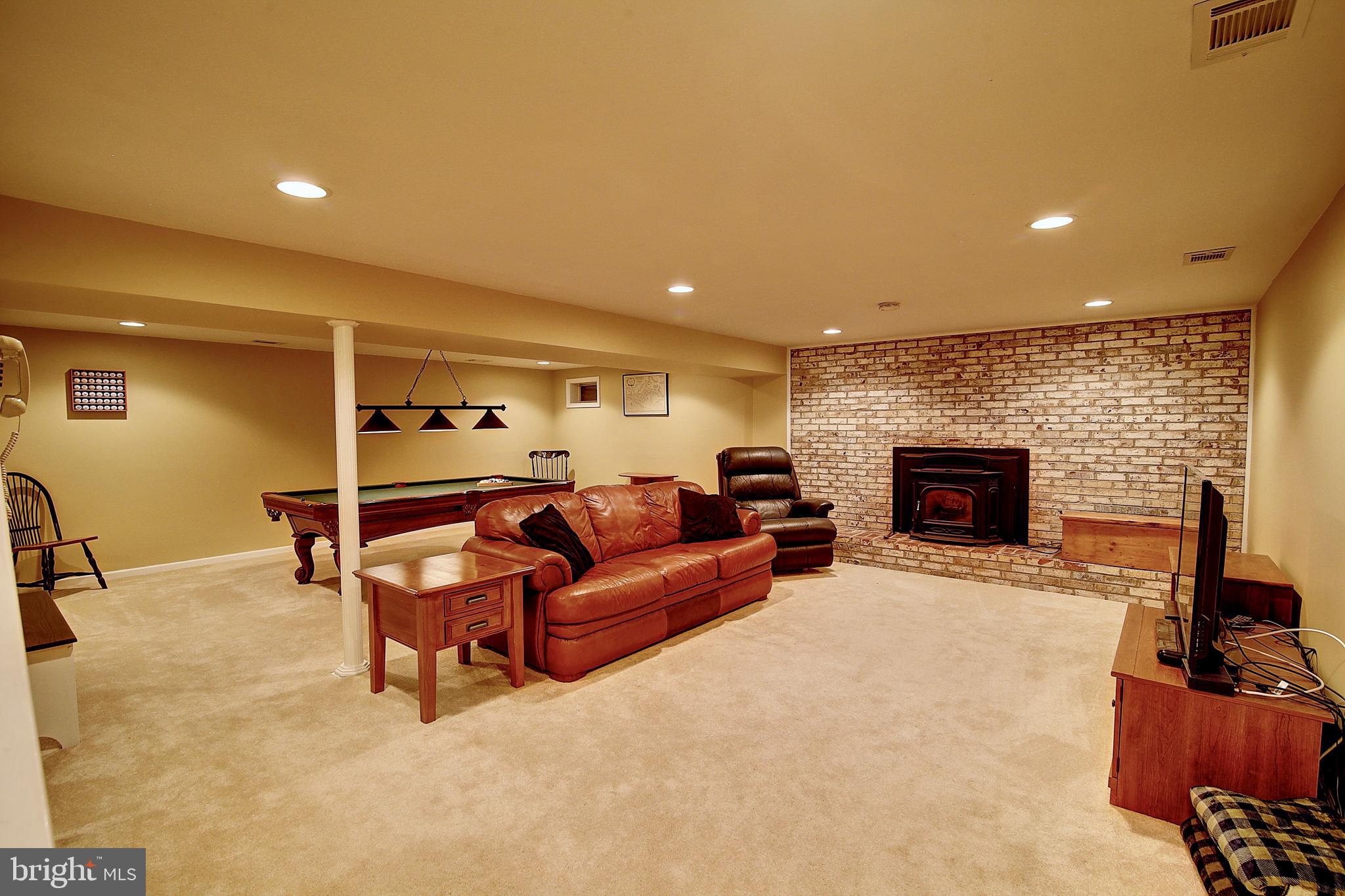 19169 Silcott Springs Road Purcellville, VA 20132 - Photo 42 of 70 Lower Level Family Room w/ fireplace