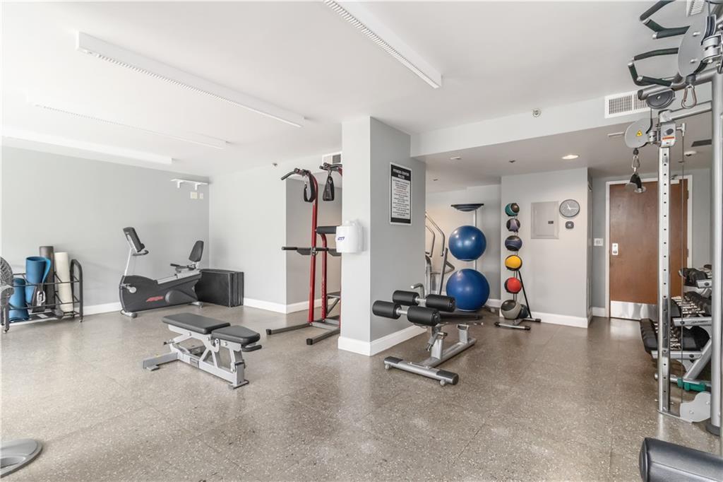 1130 Piedmont Avenue Northeast, Unit 1109 Atlanta, GA 30309 - Photo 37 of 40 a view of a room with gym equipment