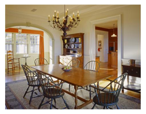 333 Beavertail Road Jamestown, RI 02835 - Photo 7 of 12 Dining Room. Formal Dining Room with Fireplace and Pocket Doors to Kitchen