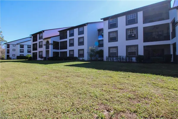 a view of a building with garden