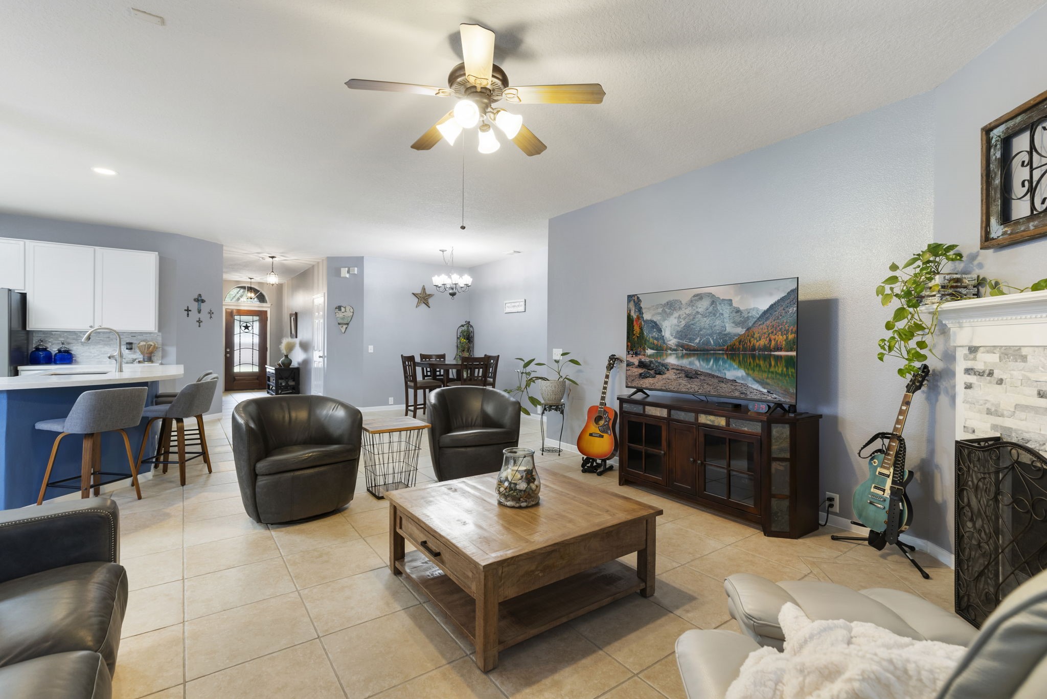 20019 Hardsville Drive Spring, TX 77388 - Photo 13 of 28 a living room with furniture and a fireplace