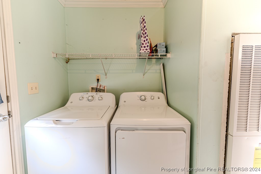 130 Box Elder Terrace Cameron, NC 28326 - Photo 34 of 43 a utility room with dryer and washer
