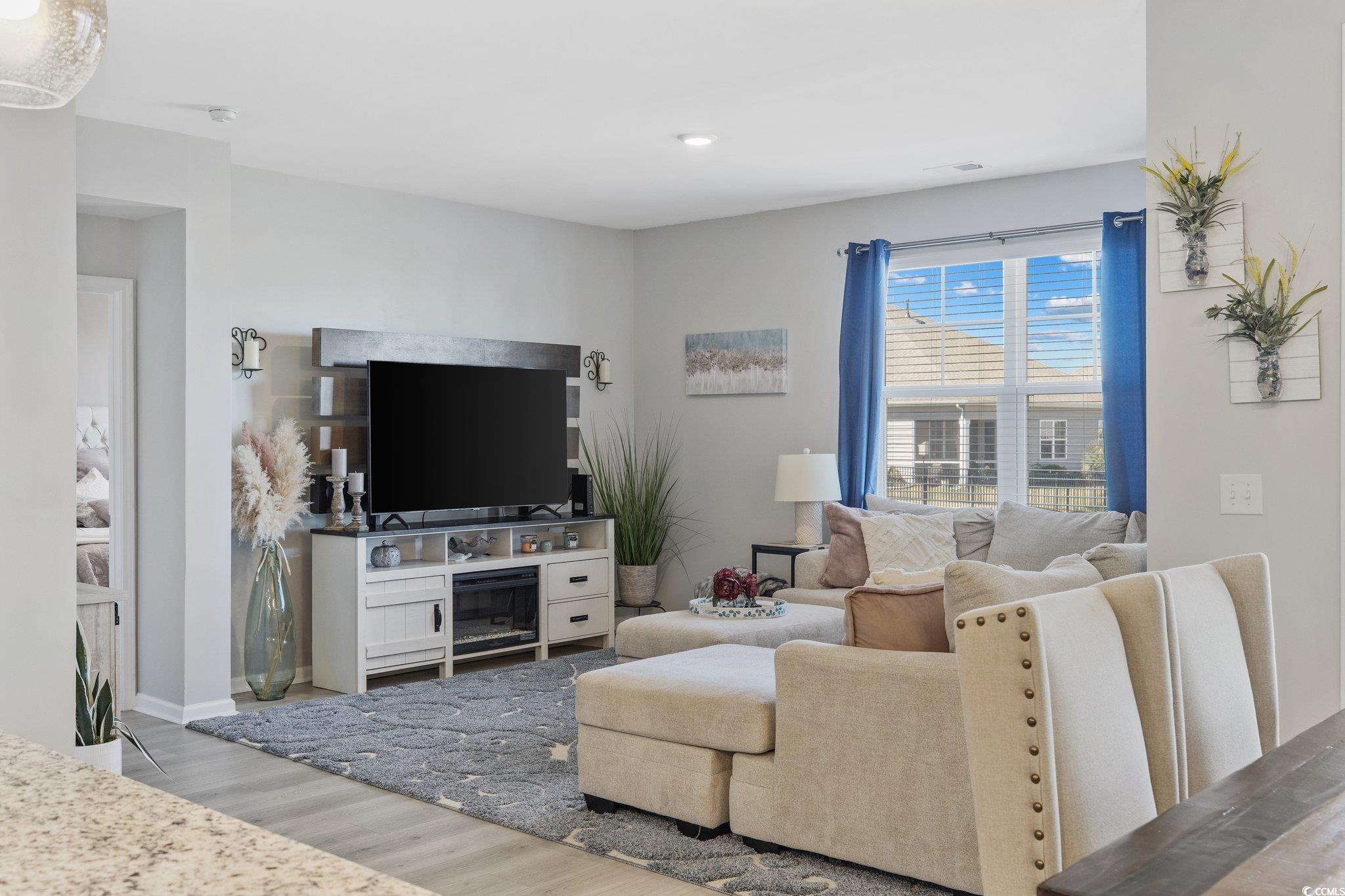 6009 Ranch View Drive Myrtle Beach, SC 29588 - Photo 12 of 40 Living room featuring baseboards and wood finished floors