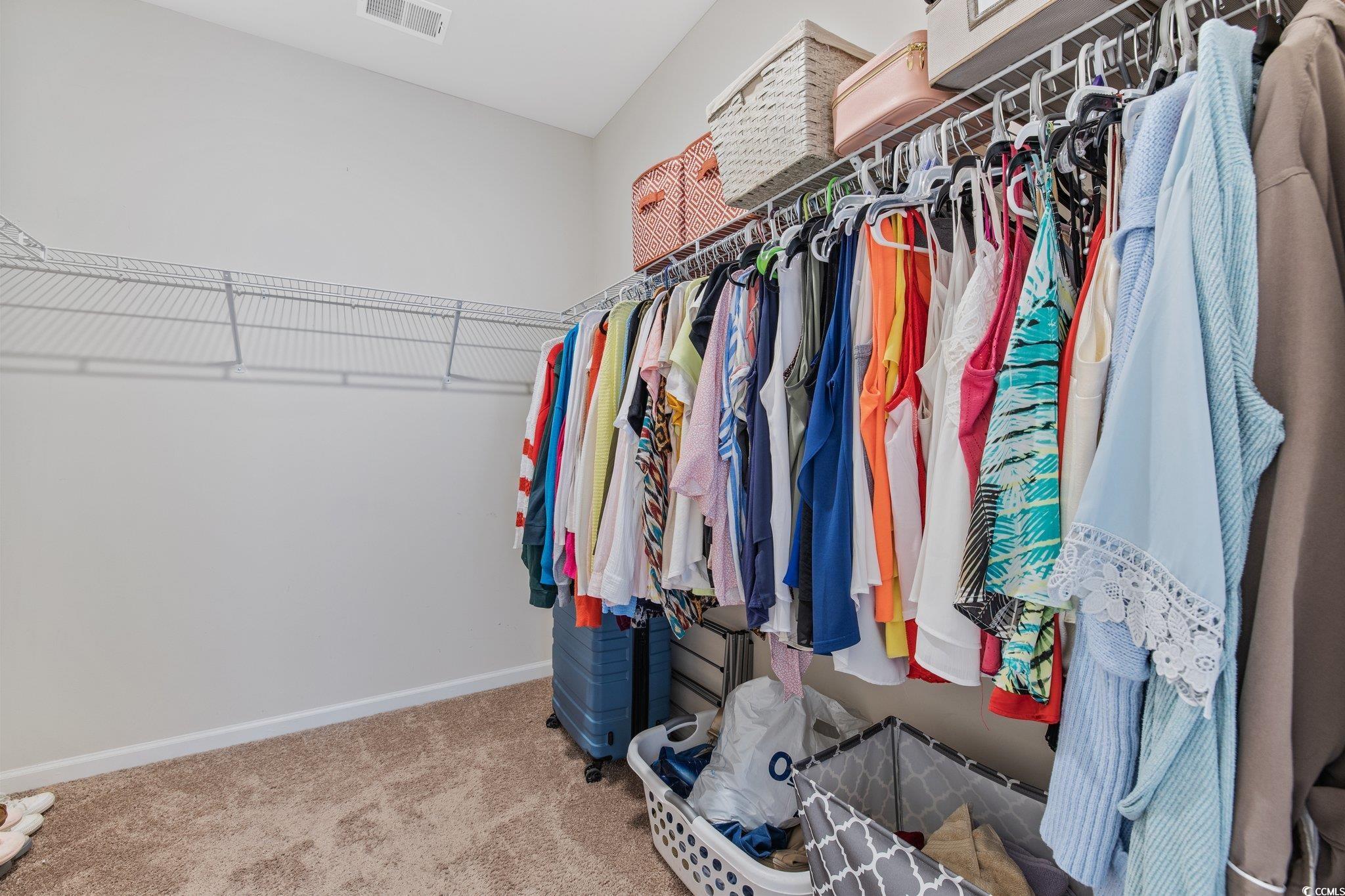 6009 Ranch View Drive Myrtle Beach, SC 29588 - Photo 21 of 40 Spacious closet featuring visible vents and carpet floors