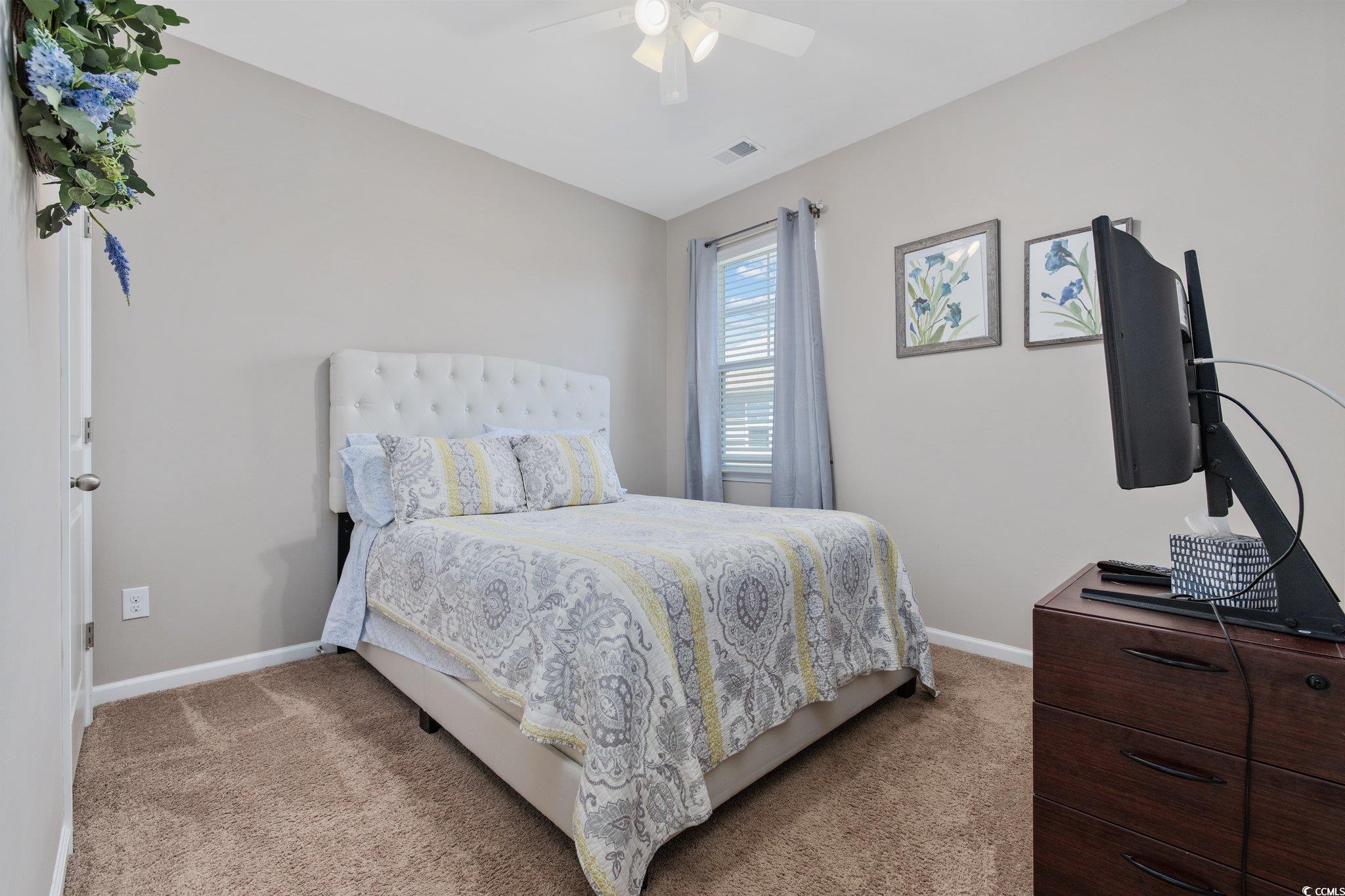 6009 Ranch View Drive Myrtle Beach, SC 29588 - Photo 22 of 40 Bedroom featuring visible vents, baseboards, and carpet floors